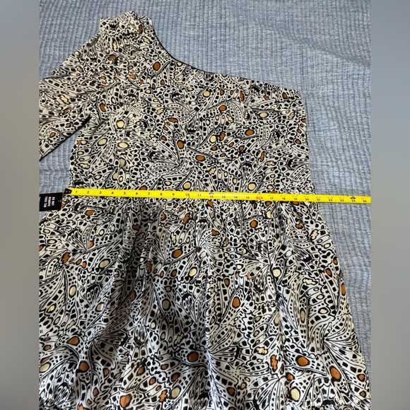 Express Versatile Rachel Zoe Printed One Shoulder Ruffle Mini Dress - Picture 7 of 14